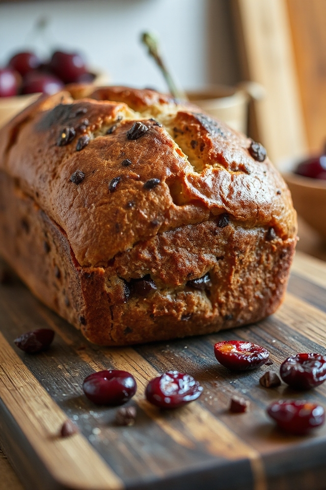 chocolate cherry sourdough bread