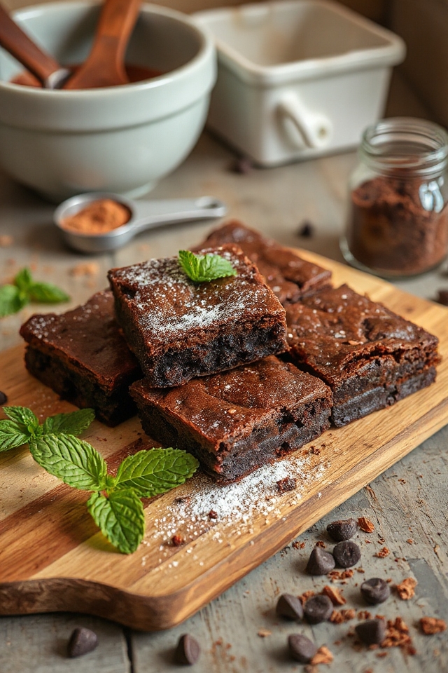 decadent sourdough chocolate brownies