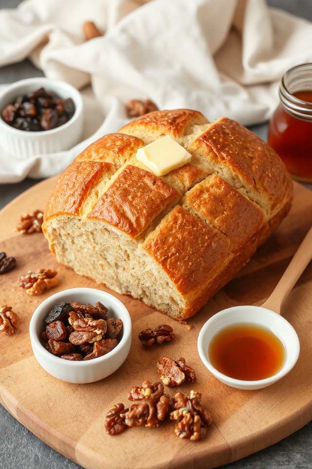 maple walnut sourdough bread