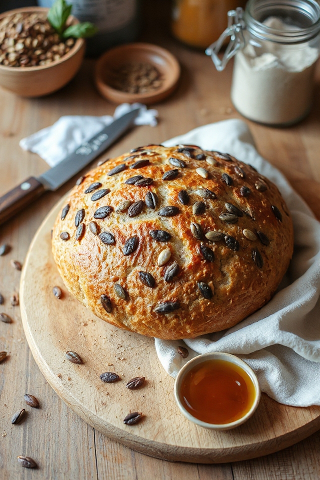 multigrain sunflower sourdough bread