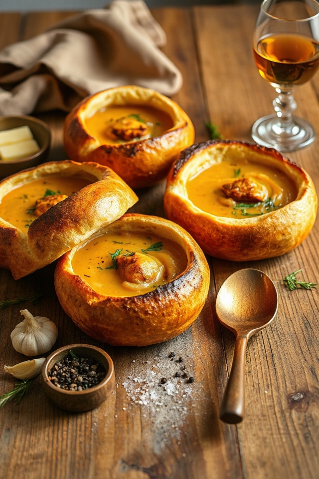 onion soup in bowls