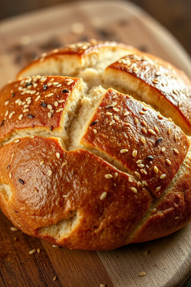 quick sesame sourdough bread recipe