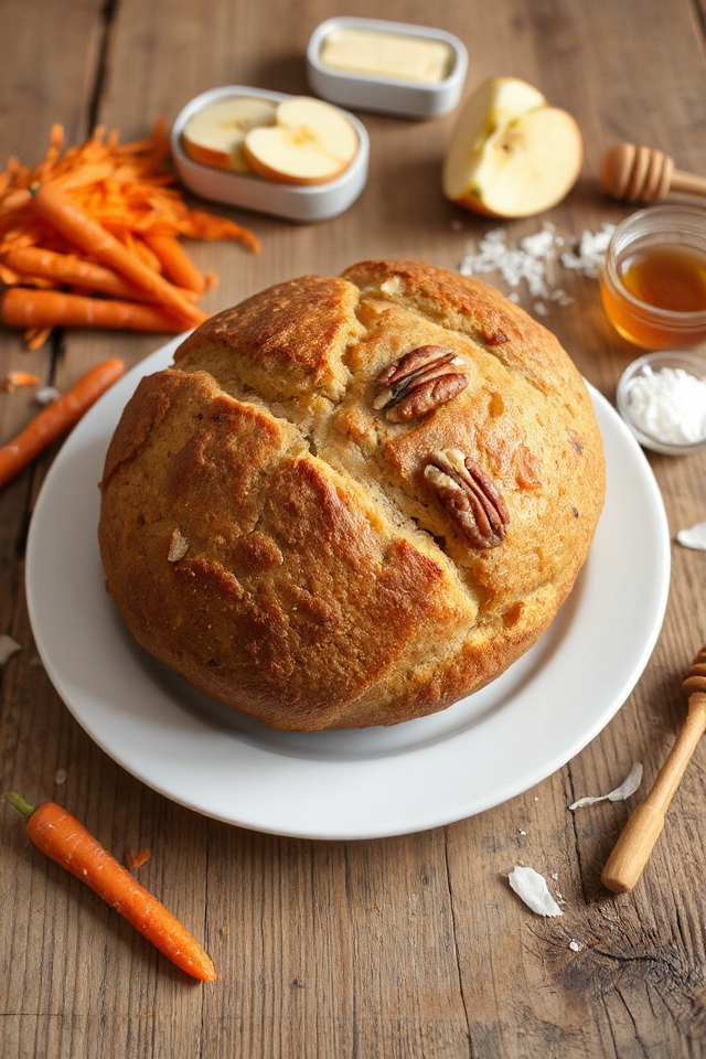 sourdough apple carrot bread