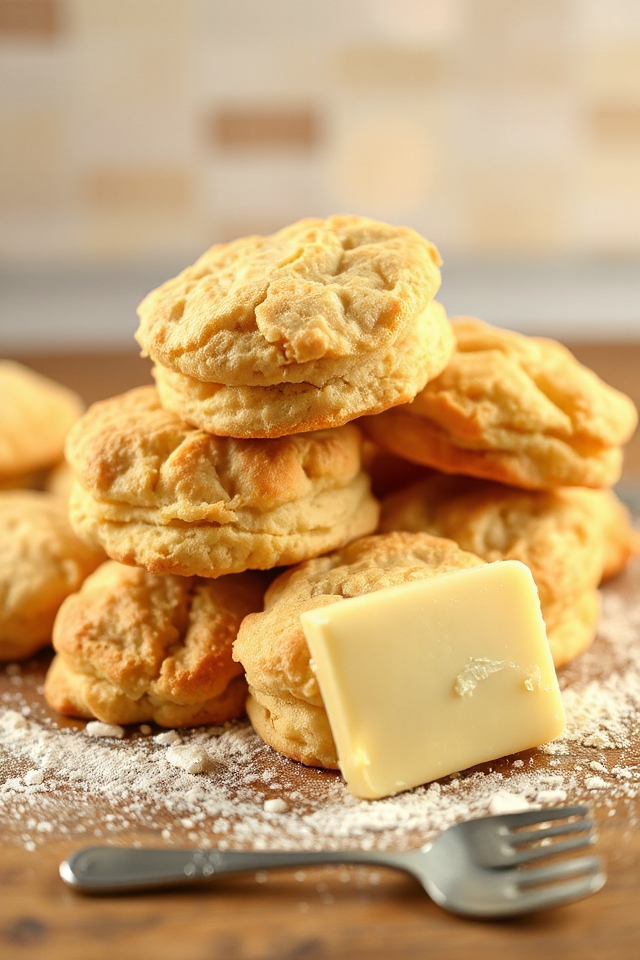 sourdough biscuits with butter