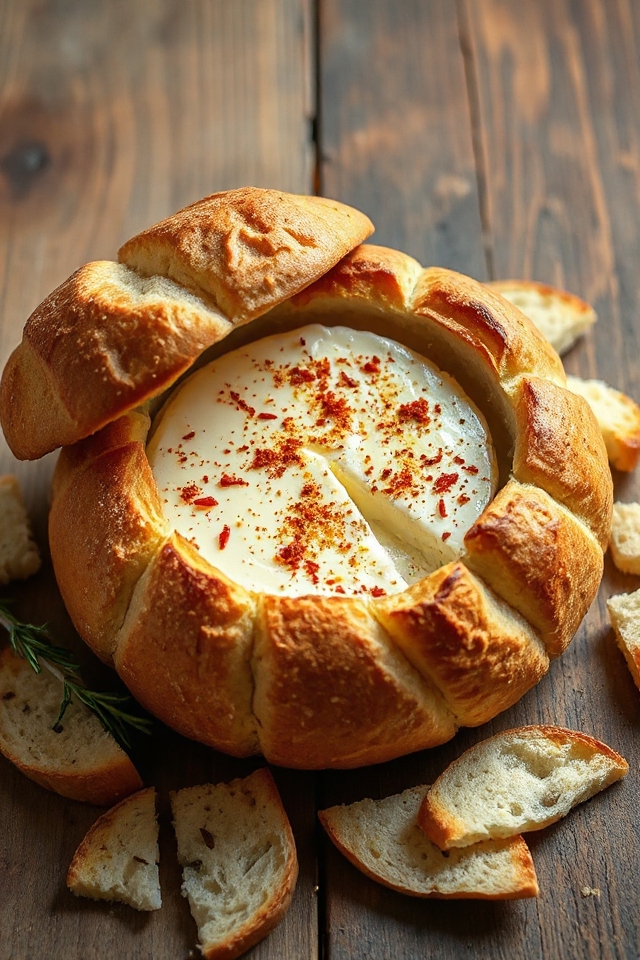 sourdough bowl filled brie