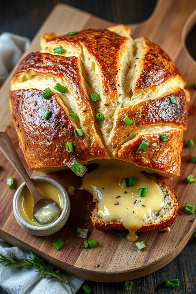 sourdough bread with stuffing