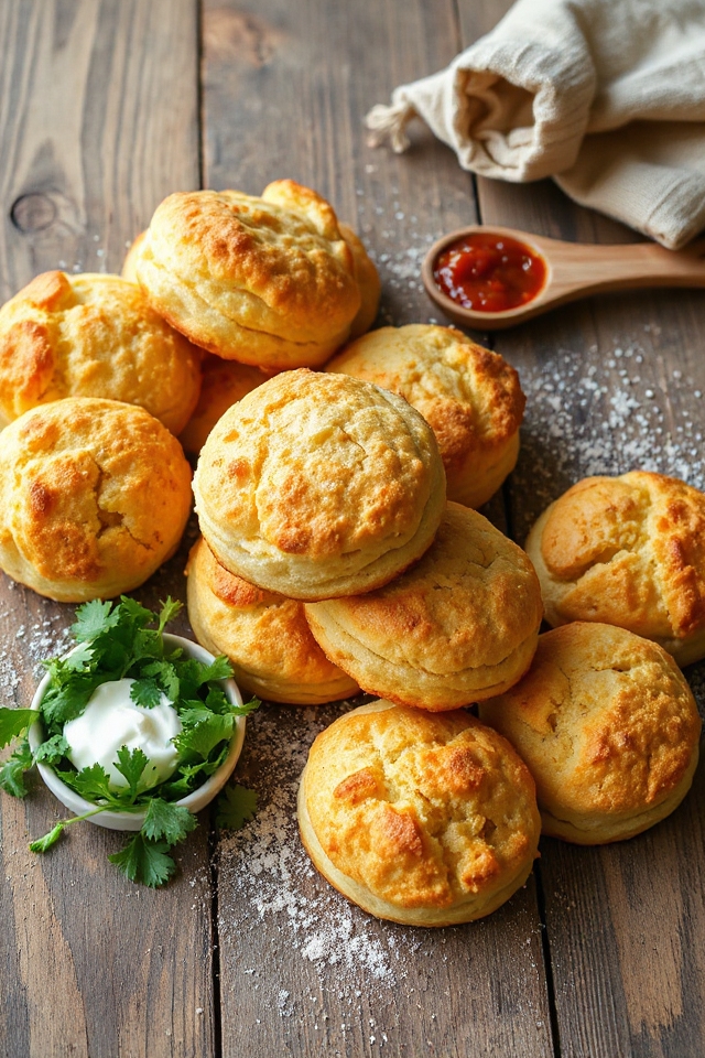sourdough chili cheese biscuits