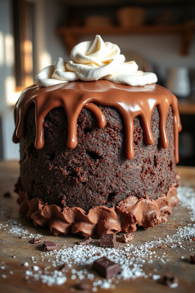 sourdough chocolate mallow cake