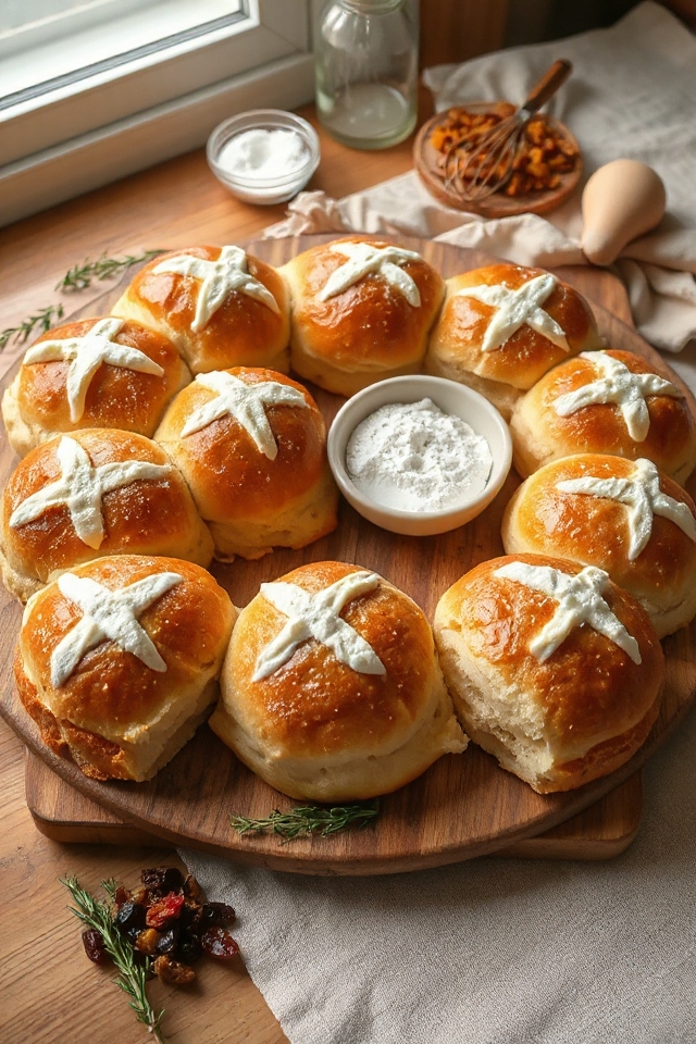 sourdough hot cross buns