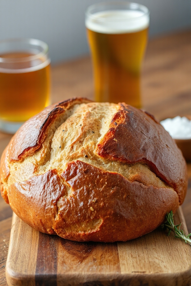 sourdough malt beer bread
