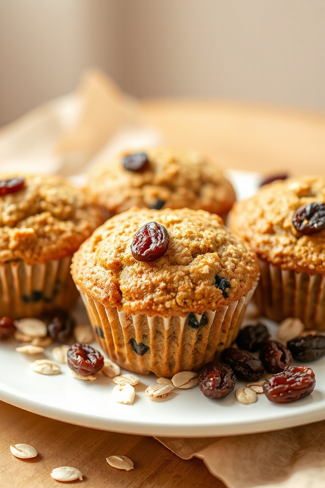 sourdough oatmeal raisin muffins