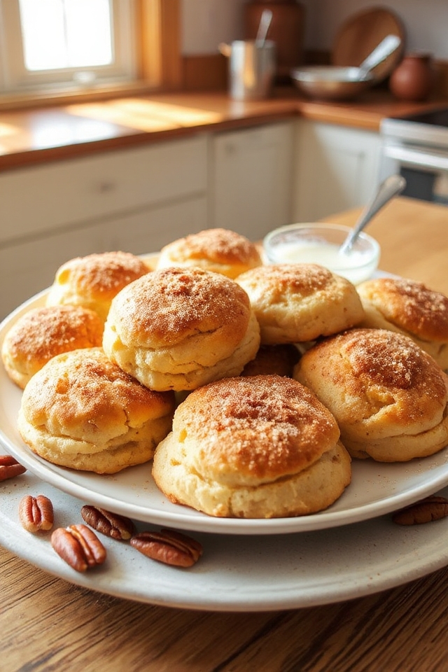 sourdough pecan drop biscuits