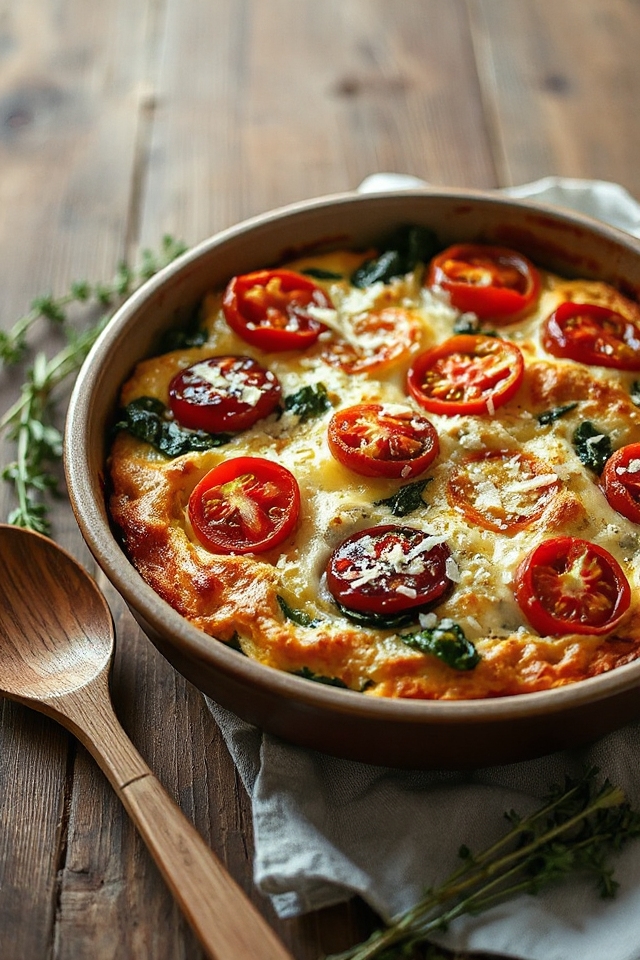 sourdough strata with vegetables