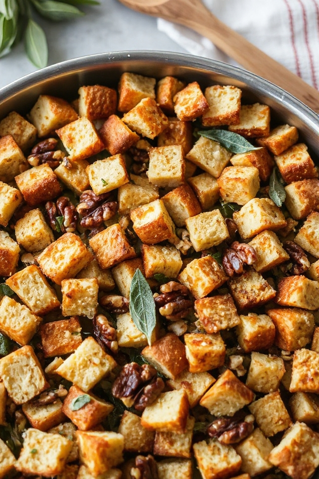 sourdough stuffing with walnuts