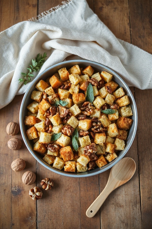 sourdough stuffing with walnuts