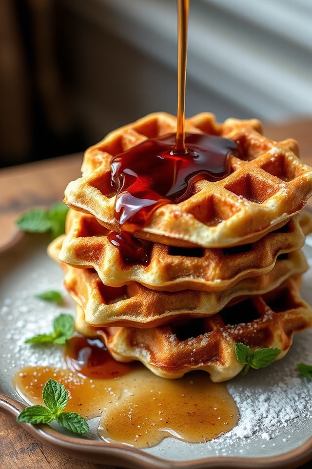 sourdough waffles made easy