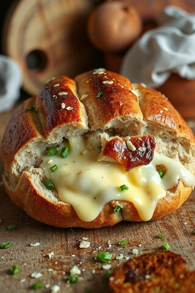 stuffed sourdough cheese delight